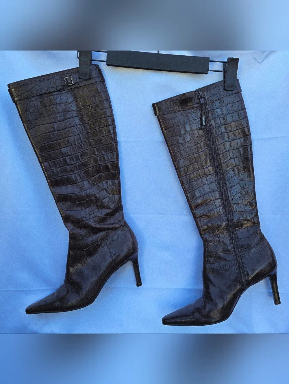 Lauren Ralph Lauren Crocodile-Embossed Boots